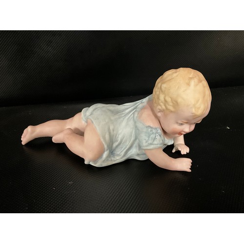 168 - PAIR OF GERMAN BISQUE PAINO BABIES