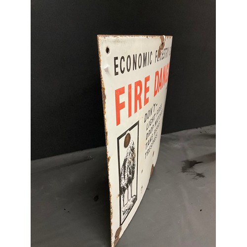 171 - VINTAGE ENAMEL SIGN - ECONOMIC FORESTRY GROUP 