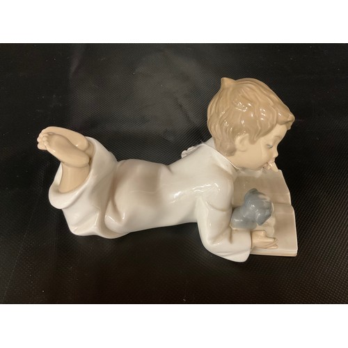 154 - NAO CHILD READY WITH PUPPY FIGURE AND CONTINENTAL FIGURE OF SHEPHERD