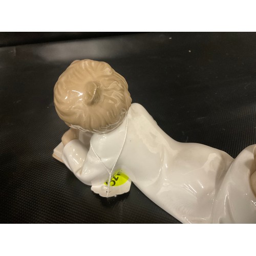 154 - NAO CHILD READY WITH PUPPY FIGURE AND CONTINENTAL FIGURE OF SHEPHERD