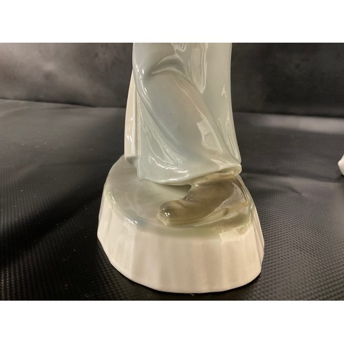 154 - NAO CHILD READY WITH PUPPY FIGURE AND CONTINENTAL FIGURE OF SHEPHERD