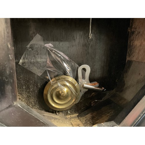 1 - REGULATOR A WALL CLOCK (SETH THOMAS) WITH KEY & PENDULUM H24