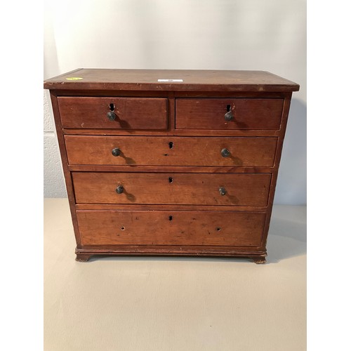 2 - MINIATURE 2 OVER 3 CHEST OF DRAWERS (APPRENTICE PIECE) H13