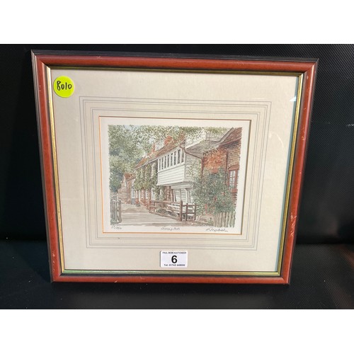 6 - LIMITED EDITION FRAMED PRINT OF GORING MILL 259 OF 850 PENCIL SIGNATURE TO MARGIN 13