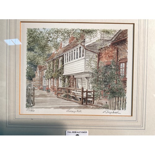 6 - LIMITED EDITION FRAMED PRINT OF GORING MILL 259 OF 850 PENCIL SIGNATURE TO MARGIN 13