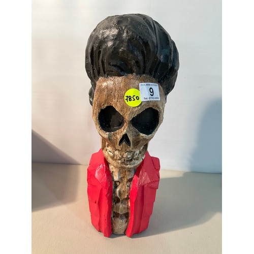9 - SKELETON ORNAMENTAL STEAM PUNK BUST H16