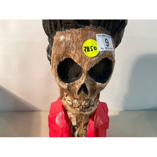 9 - SKELETON ORNAMENTAL STEAM PUNK BUST H16