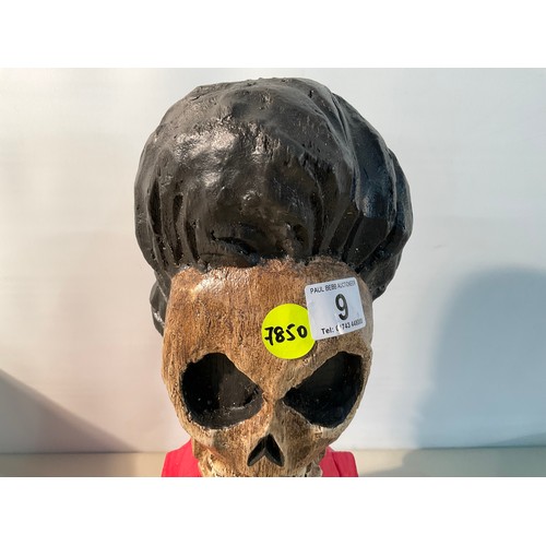 9 - SKELETON ORNAMENTAL STEAM PUNK BUST H16