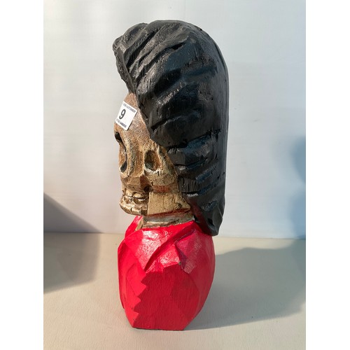 9 - SKELETON ORNAMENTAL STEAM PUNK BUST H16