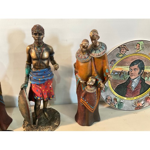 26 - BOX OF ORNAMENTS - AFRICAN FIGURES ETC
