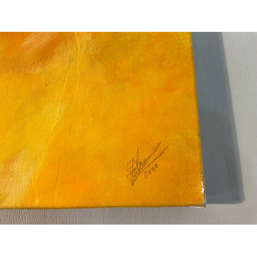 41 - 2 UNFRAMED ACRYLIC ON CANVAS PICTURES 30