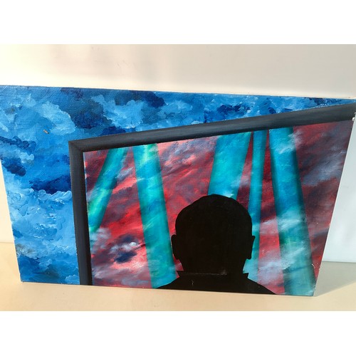 41 - 2 UNFRAMED ACRYLIC ON CANVAS PICTURES 30