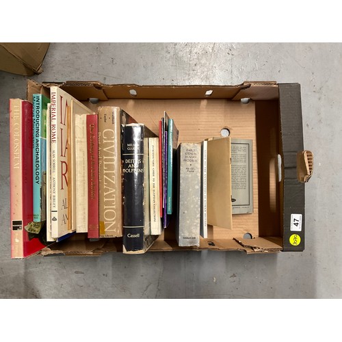 47 - BOX OF BOOKS - ROME ETC