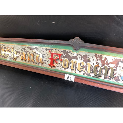 51 - VICTORIAN FRAMED ENGLISH AND FOREIGN PERFUMERY SIGN L64