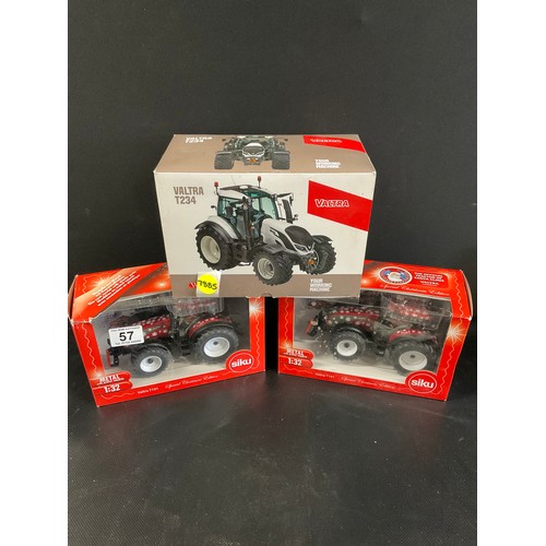 57 - 3 VALTRA MODEL TRACTORS IN BOXES