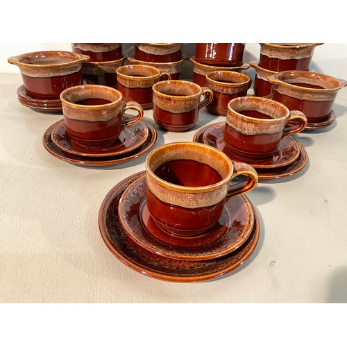 236 - BOX OF GLAZED POTTERY SOUP BOWLS COFFEE CUPS