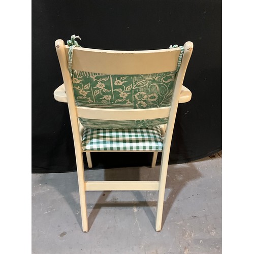 438 - WHITE PAINTED ARMCHAIR