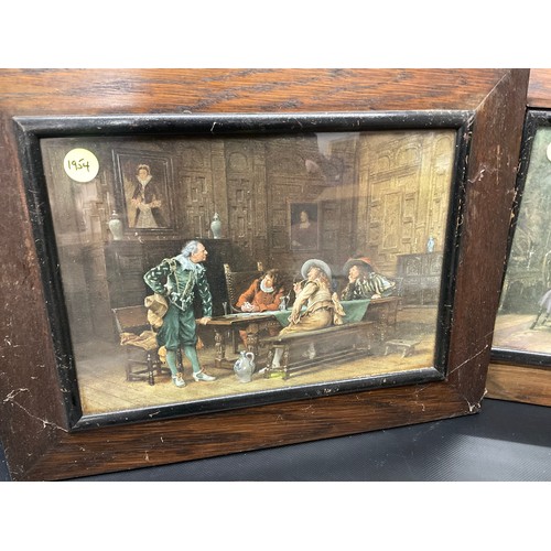 181 - SET OF 4 OAK FRAMED VICTORIAN STYLE PRINTS 20