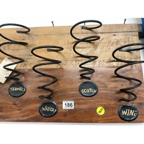 186 - WALL HANGING DRINK RACK