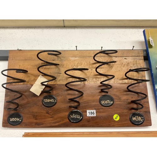 186 - WALL HANGING DRINK RACK