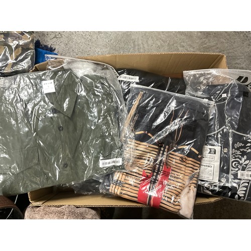 185 - BOX OF BELTS,MOTOR BIKE BOOTS,WALL CARPET ETC