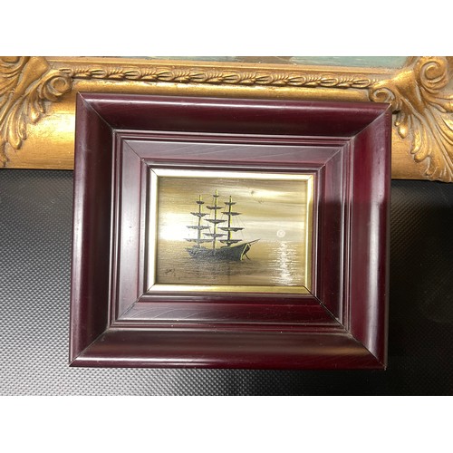 188 - GILT FRAMED PICTURE-GALLEON 13