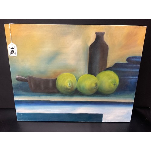 189 - UNFRAMED OILS ON CANVAS - STILL LIFE 20