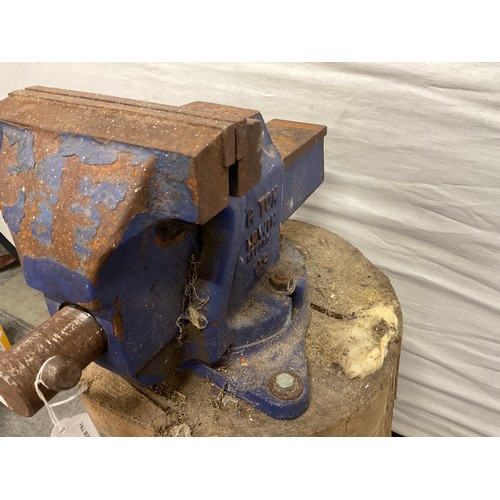 192 - LARGE VICE ON LOG