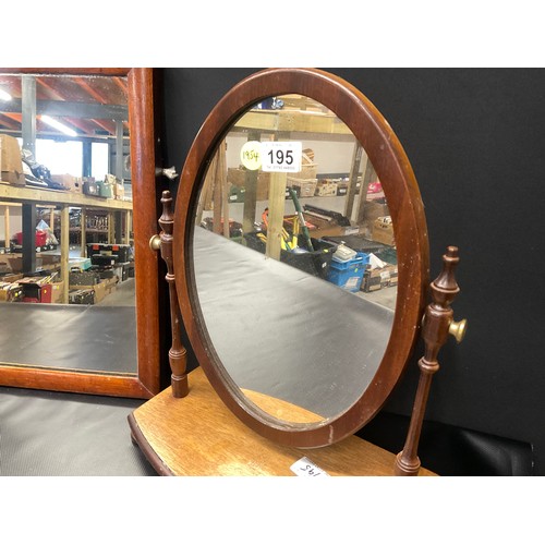 195 - VICTORIAN MIRROR AND REPRODUCTION MIRROR