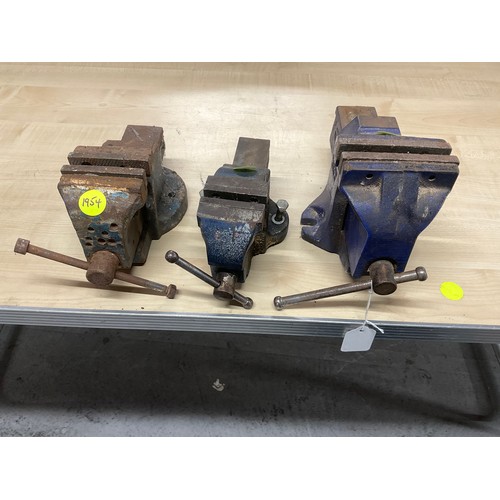 206 - 3 VINTAGE BENCH VICES