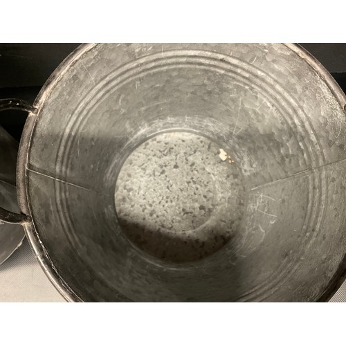 209 - SET OF 3 REPRODUCTION GRADUATED METAL BUCKETS