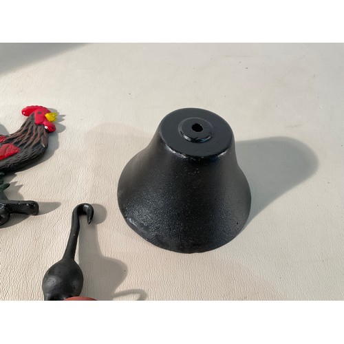 217 - REPRODUCTION CAST METAL ROOSTER BELL