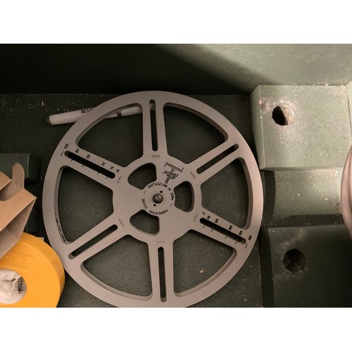 218 - 2 VINTAGE PROJECTORS AND 2 SCREENS