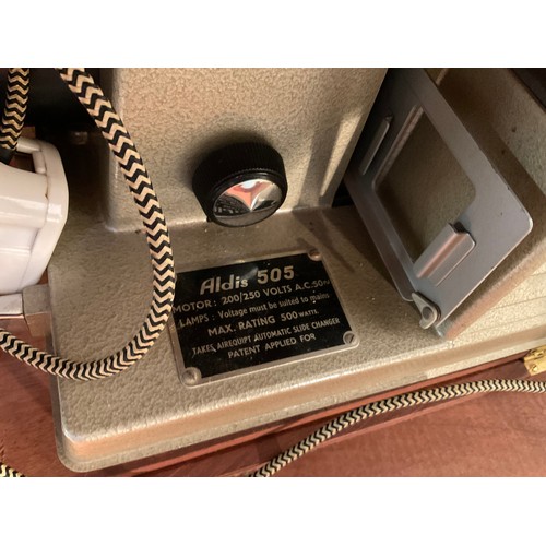 218 - 2 VINTAGE PROJECTORS AND 2 SCREENS