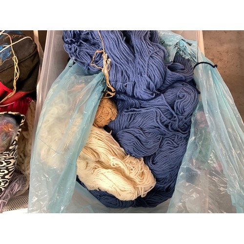 221 - 2 CRATES OF FABRIC WOOL ETC