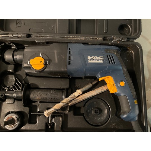 219 - CASED BLACK AND DECKER DRILL KIT AND CASED MACALISTER HEAVY DUTY DRILL