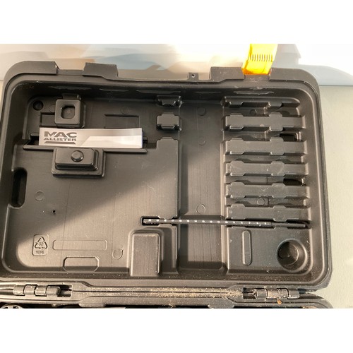 219 - CASED BLACK AND DECKER DRILL KIT AND CASED MACALISTER HEAVY DUTY DRILL