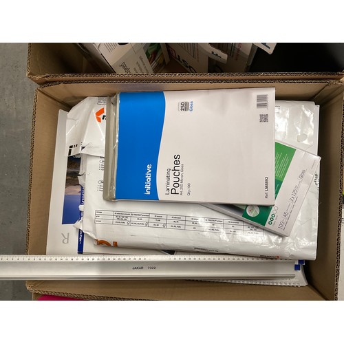 223 - 3 BOXES OF OFFICE STATIONARY ETC