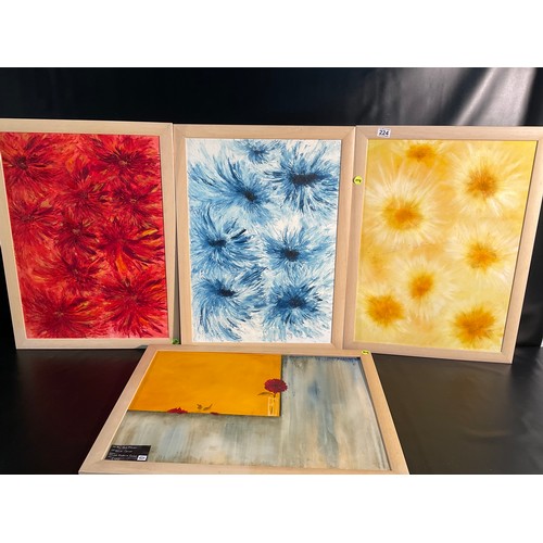 224 - 4 FRAMED OILS ON BOARD 31