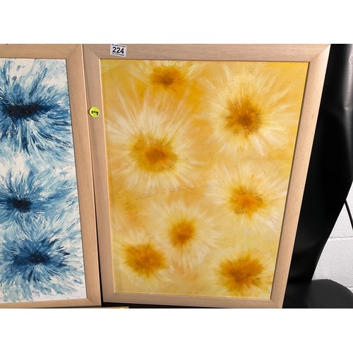 224 - 4 FRAMED OILS ON BOARD 31