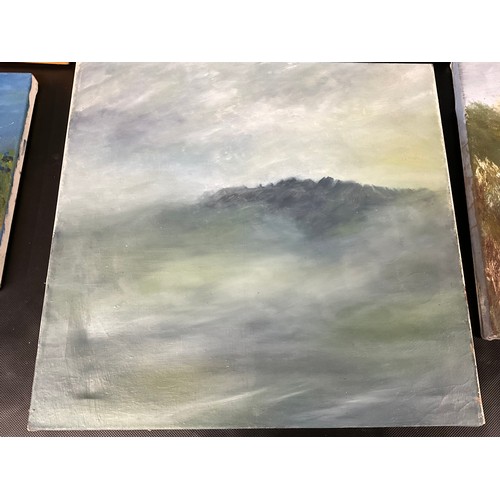 232 - 6 MODERN OILS ON CANVAS PICTURE TO INCLUDE ABSTRACT ART ETC