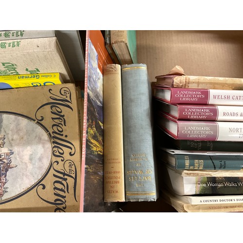 235 - 2 BOXES OF BOOKS - GERMANY AND WALES ETC