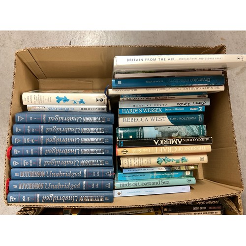 3 BOXES OF HARDBACK AND PAPERBACK BOOKS - VARIOUS