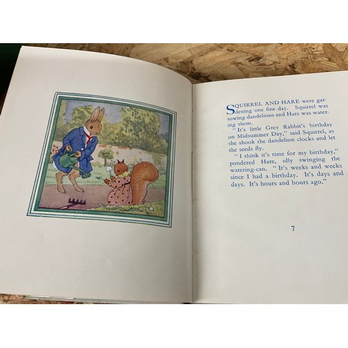 VINTAGE PETER RABBIT BOOKCASE WITH VINTAGE PETER RABBIT BOOKS ETC