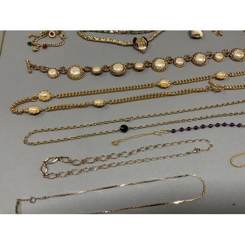 96 - QTY OF COSTUME JEWELLERY - NECLACES BRACELETS ETC