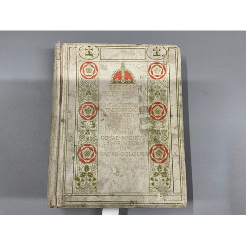 97 - VINTAGE BOOK (BRITISH WATERCOLOR ART) PERSENTED TO KING EDWARD VII BY THE ROYAL SOCIETY OF PAINTERS ... 