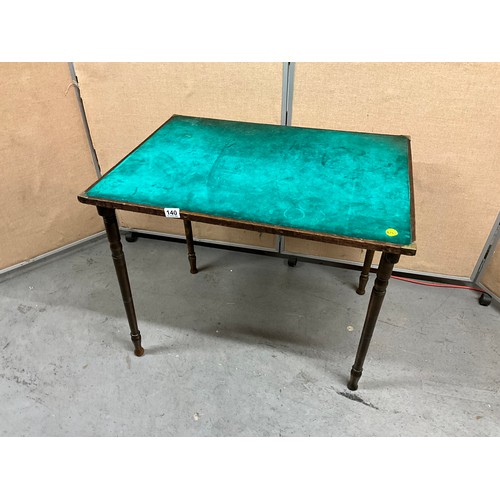 140 - PIONEER FURNITURE VINTAGE FOLDING CARD TABLE WITH BRASS BOUND CORNERS STAMPED W&S THE CAVENDISH TABL... 