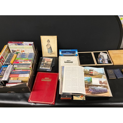 178 - BOX AND CRATE OF BOOKS DVDS HOLY BIBLE ETC