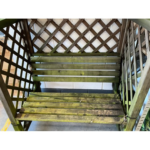 249 - WOODEN GARDEN ARBOUR SEAT H81