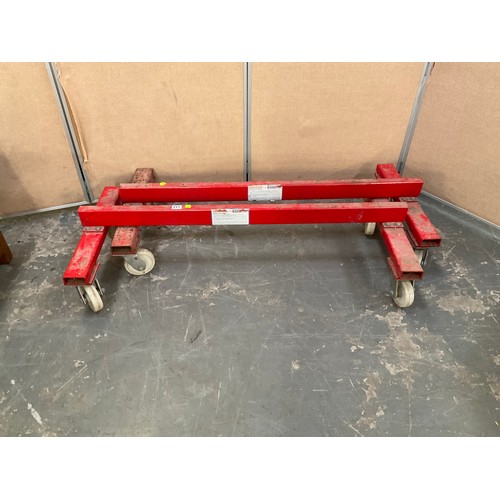 217 - PAIR OF HEAVY DUTY SEALY CAR DOLLIES W51